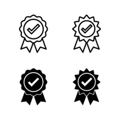 Approved icon vector. Certified Medal Icon