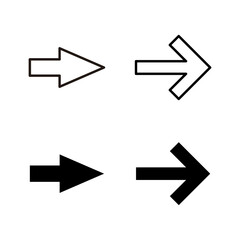 Arrow icons vector. Arrow sign and symbol for web design.