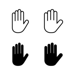 Hand icons vector. hand sign and symbol. palm