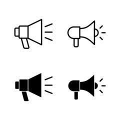 Megaphone icons vector. Loudspeaker sign and symbol