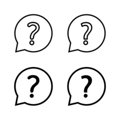 Question icons vector. question mark sign and symbol