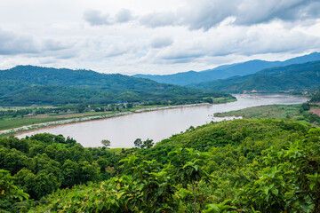 Obraz na płótnie Canvas Mekong River View at Chiang Rai Province