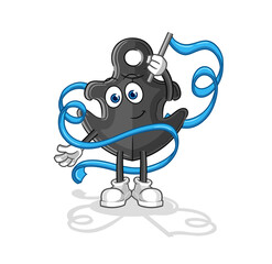 anchor Rhythmic Gymnastics mascot. cartoon vector