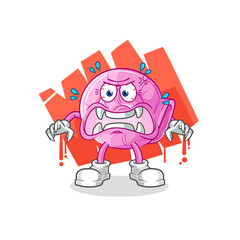 shell monster vector. cartoon character