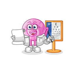 shell oculist cartoon. cartoon mascot vector