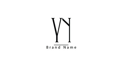 YN NY Y N abstract vector logo monogram template