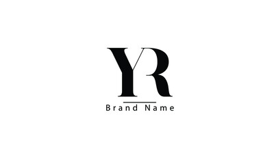 YR RY Y R abstract vector logo monogram template - obrazy, fototapety, plakaty