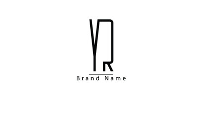 YR RY Y R abstract vector logo monogram template - obrazy, fototapety, plakaty