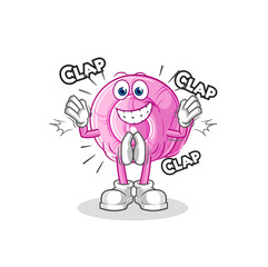 shell applause illustration. character vector