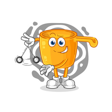 recommend clip art: water dipper hypnotizing cartoon. cartoon mascot vector