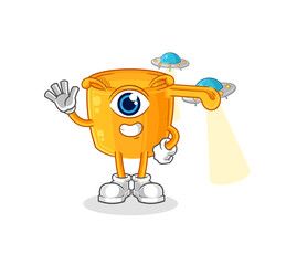 Fototapeta premium water dipper alien cartoon mascot vector
