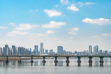 Scenery of the Han River in Seoul, South Korea