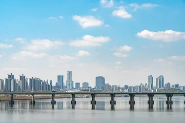 Foto op Plexiglas Scenery of the Han River in Seoul, South Korea © JYPIX