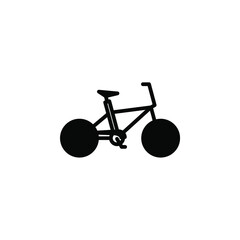 Bike, Bicycle Solid Line Icon Vector Illustration Logo Template. Suitable For Many Purposes.