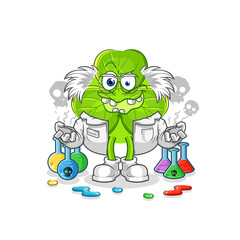 clover mad scientist illustration. character vector