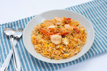 Prawn and egg fried rice