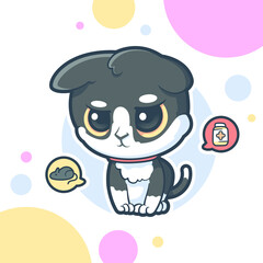 cute cat mascot logo template