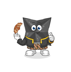 shuriken Javanese character. cartoon mascot vector