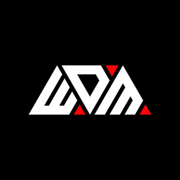 WDM triangle letter logo design with triangle shape. WDM triangle logo design monogram. WDM triangle vector logo template with red color. WDM triangular logo Simple, Elegant, and Luxurious Logo...