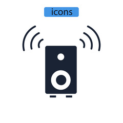 subwoofer  icons  symbol vector elements for infographic web