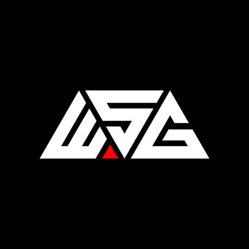 WSG triangle letter logo design with triangle shape. WSG triangle logo design monogram. WSG triangle vector logo template with red color. WSG triangular logo Simple, Elegant, and Luxurious Logo...