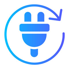 Obraz premium electric plug gradient icon