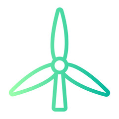 wind turbine gradient icon