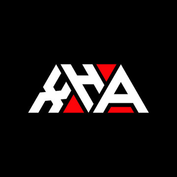 XHA triangle letter logo design with triangle shape. XHA triangle logo design monogram. XHA triangle vector logo template with red color. XHA triangular logo Simple, Elegant, and Luxurious Logo...