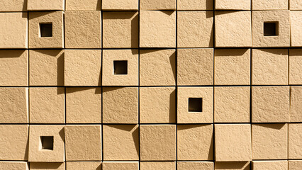 カラフルな石のブロックの壁面テクスチャ素材