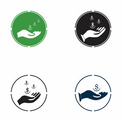 Save money vector icon background