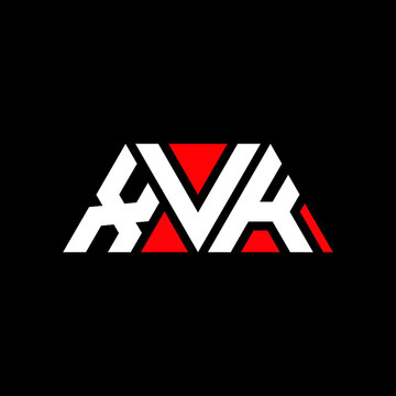 XVK triangle letter logo design with triangle shape. XVK triangle logo design monogram. XVK triangle vector logo template with red color. XVK triangular logo Simple, Elegant, and Luxurious Logo...