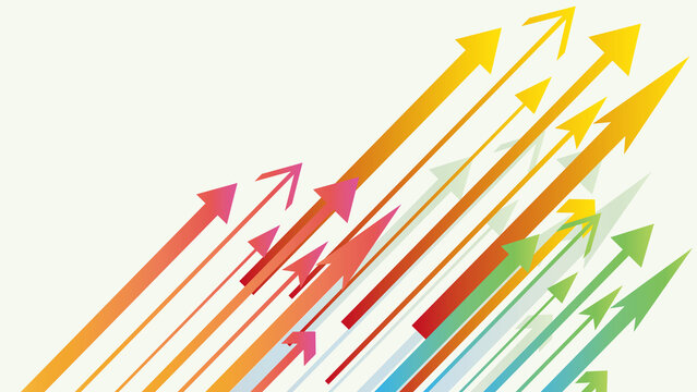 Background Illustration Of Multiple Arrows Ascending.
