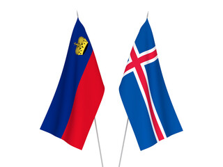 Iceland and Liechtenstein flags
