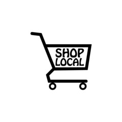 Local shop icon. Symbol of local production isolated on white background