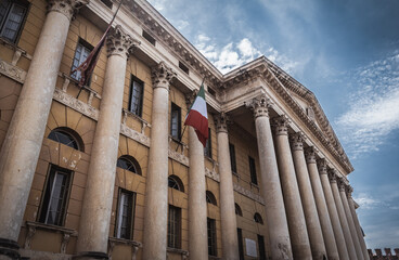Exterior of Barbieri Palace the Verona City Hall, Veneto, Italy, Europe, World Heritage Site