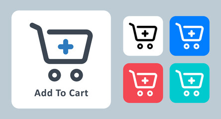 Add cart icon - vector illustration . Add, Cart, Buy, Shopping, Ecommerce, Purchase, Basket, e-commerce, line, outline, flat, icons .