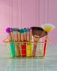 brushes in basket