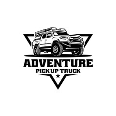 pick up truck adventure logo design © winana