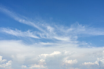 Naklejka na ściany i meble A clear blue sky and clouds