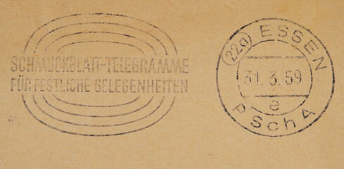 post letter mail brief vintage retro alt old slogan werbung schmuckblatt telegramme für festliche...
