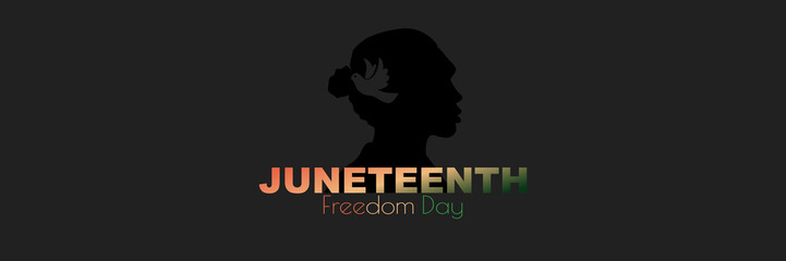 Juneteenth Freedom Day banner. - obrazy, fototapety, plakaty