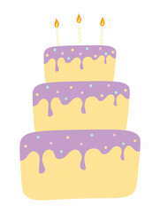 Holiday cake with candles	