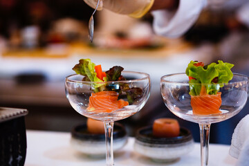 Salmon Salad in glass