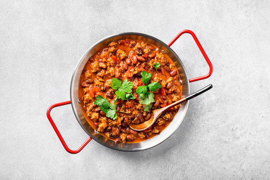 Chili Con Carne, Traditional Mexican Food, Top View