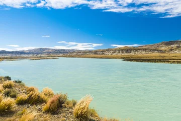 Badkamer foto achterwand Hills along river La Leona in Argentina © Fyle
