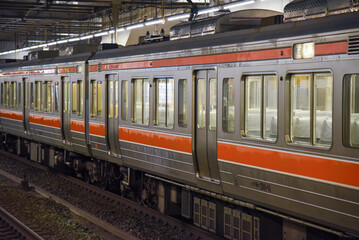 Naklejka na ściany i meble 豊橋駅に停車する311系電車の側面