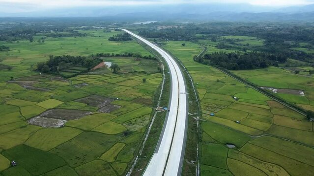 Sigli Banda Aceh toll road in Aceh Province, Indonesia
