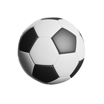 3d soccer ball isolated on white background. 3D rendering