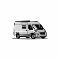 camper van or motor home illustration vector © winana
