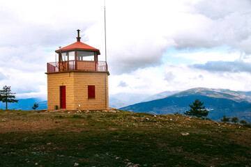 Watchtower on the mountaintop Laujar de Andarax, Spain
